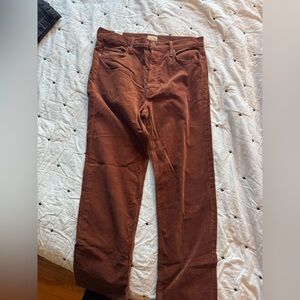 MOTHER Women's Straight Leg Jeans in Brown